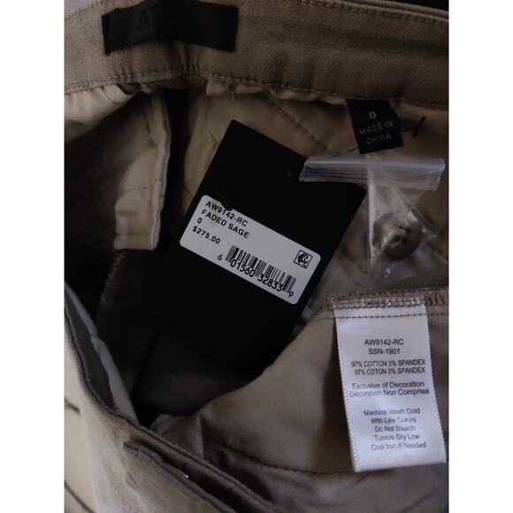 ATM Anthony Thomas Melillo Green Faded Sage Enzyme Wash Slim Pants Size 0 - Picture 7 of 7